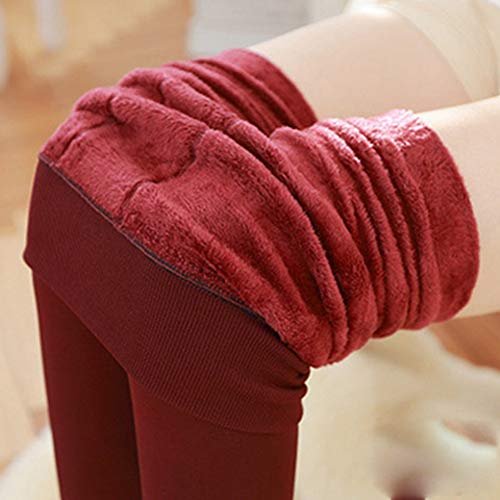 U/A Winter Warm Leggings 300g Damen Perlensamt Gefüttert Dick Hohe Taille...
