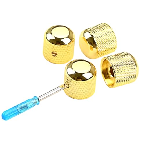 Levemolo �S�[���h�o���h���^���M�^�[�m�u �{�����[���g�[���R���g���[���L���b�v �G���L�M�^�[�ƃx�[�X�Ή� DIY�p�ϖ��Ճ|�e���V�����[�^�m�u 4�Z�b�g