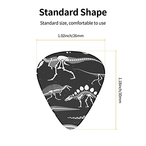 Médiators de guitare 12-Pack Médiators de guitare d’impression de squelette de dinosaure pour guitare électrique Guitare… - Les Beatles, Paul McCartney, John Lennon, RIngo Starr, George Harrison Médiators de guitare 12-Pack Médiators de guitare d'impression de squelette de dinosaure pour guitare électrique Guitare… – Image 4