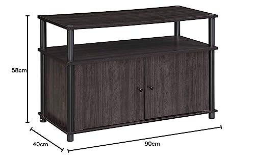Image of DeckUp TV9040A Tube-N-Turn Engineered Wood 2 Door TV Entertainment Unit (Dark Wenge, Engineered Wood)