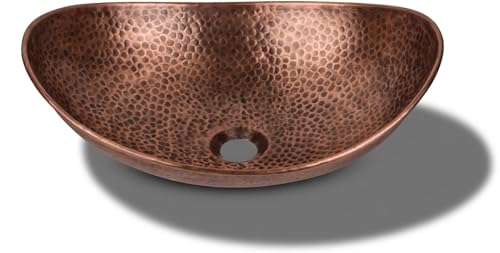 Handmade Hammered Copper Bathroom Basin – Moroccan Artisan Vanity Décor
