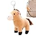 syayw Portachiavi a forma di cavallo, in peluche, ornamento per gli amanti degli animali, campeggio, viaggi, escursionismo, ciondolo per borsa, mini portachiavi per ragazze, ragazzi, adolescenti immagine