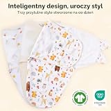 Mama Cheetah Organiczny koc do przewijania, dla noworodka, regulowane owijanie, łatwe przewijanie dla chłopca, dziewczynki, 0-3 miesiące, niezbędne akcesoria dla niemowląt, do przedszkola, 3-pak,