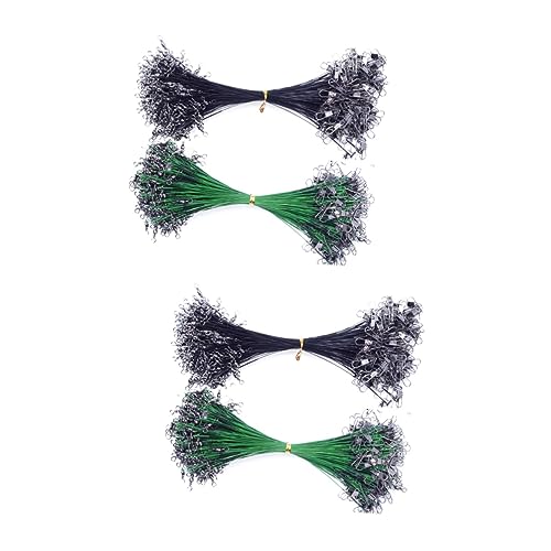 BESPORTBLE 2sets 15cm Steel Wire Lure Line Fishing Leader Set for Outdoor Fluorocarbon Line Accessories Wire for Saltwater/Freshwater Fishing 50pcs*2