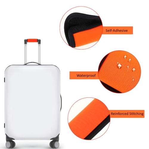 Image of 5 Pack Neoprene Luggage Handle Wraps - Soft Grip Covers for Suitcase, Carry-On & Backpacks - Travel Accessory & Colorful Baggage Identifier (5 Pack Orange)