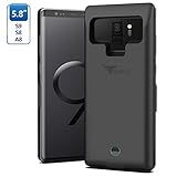 Galaxy S8 Battery Case,Tsmile 7000mAh Portable Charging Case Rechargeable Extended Battery Pack Slim Backup Charger Case Cover for Samsung Galaxy S9/S8/A8 Black