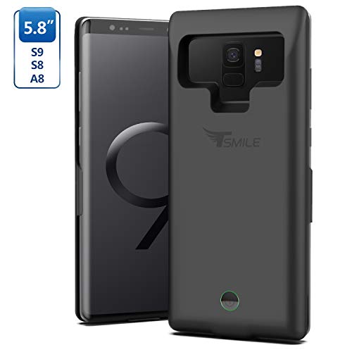 S8 Battery Case,Tsmile 7000mAh Portable Charging Case Rechargeable Extended Battery Pack Slim Backup Charger Case Cover for Samsung Galaxy S9/S8/A8 Black