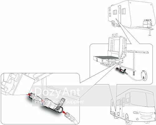 Dozyant 1/4" Rv Propane Quick Connect Adapter For Propane Hose, Propane Or Natural Gas 1/4" Quick Connect Or Disconnect Kit - Shutoff Valve & Full Flow Plug - 100% Solid Brass #TOP4