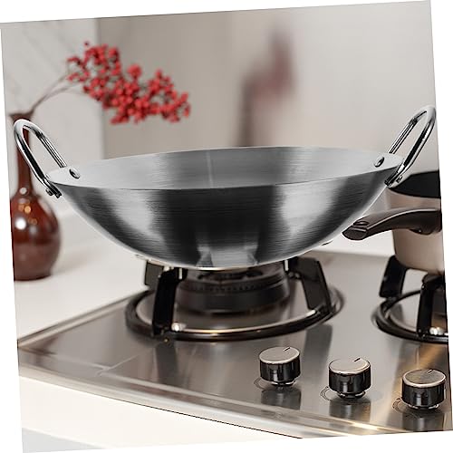 Wok de Acero Inoxidable con Doble Asa 32 cm miniatura 6