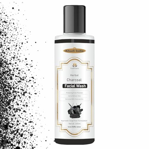 Image of Khadi Herbal Ayurvedic Natural Activated Bamboo Charcoal Face Wash 200ml