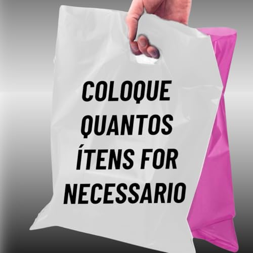 Kit 100 Un Sacolas Plásticas Boca Palhaço 30x40 Alça Vazada Onyon (BRANCA)