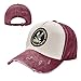 LAPD Swat,Denim Baseball Caps - Vintage Trucker Hats Dark Red