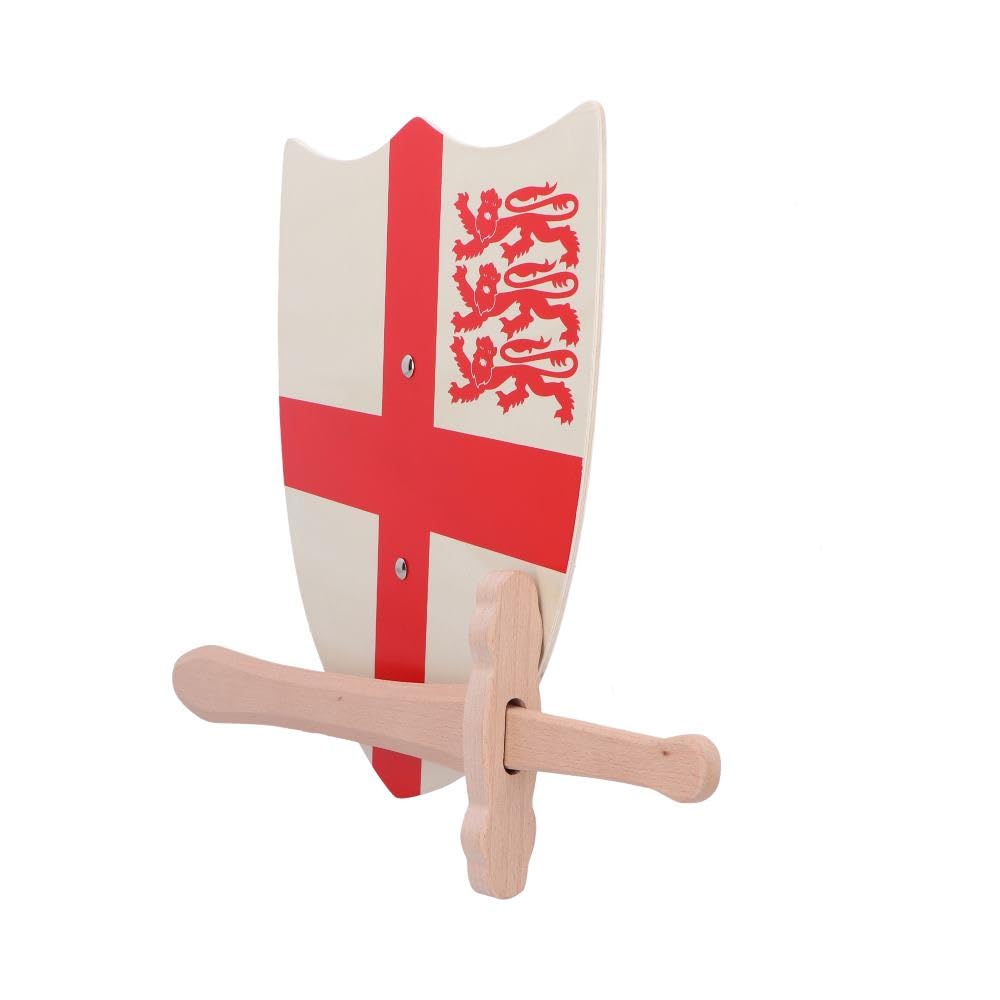 Nemesis Now Wooden Shield with Cross Design, 35 cm Toy Prop for Pretend Play, Ideal for Knight Costume Accessories - Image 2
