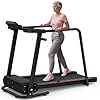 Treadmill for Seniors with Extended Long Handrails for Balance & Safety Foldable Elderly Treadmills for Home Composite Shock-Absorbing Treadmill for Seniors 300 lbs Capacity LCD Display APP Control