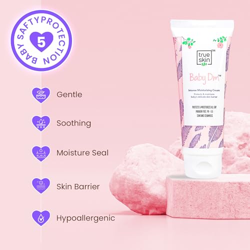 Image of Baby Dm | Intense Moisturizing Cream | Protect & Maintains Baby's Delicate Skin Barrier | Protect & Moisturizes All Day | Paraben Free, PH-55 | Contains Ceramides, Quantity - 60 Gram