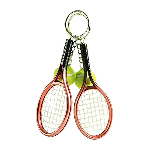 Preisvergleich Produktbild Hacoly Tennisschläger Schlüsselring Anhänger Schlüsselbund taschenanhänger Dekofigur Schlüsselanhänger Mode Schlüsselringen Persönlichkeit Keychain Metall Schlüsselhalter - Rot
