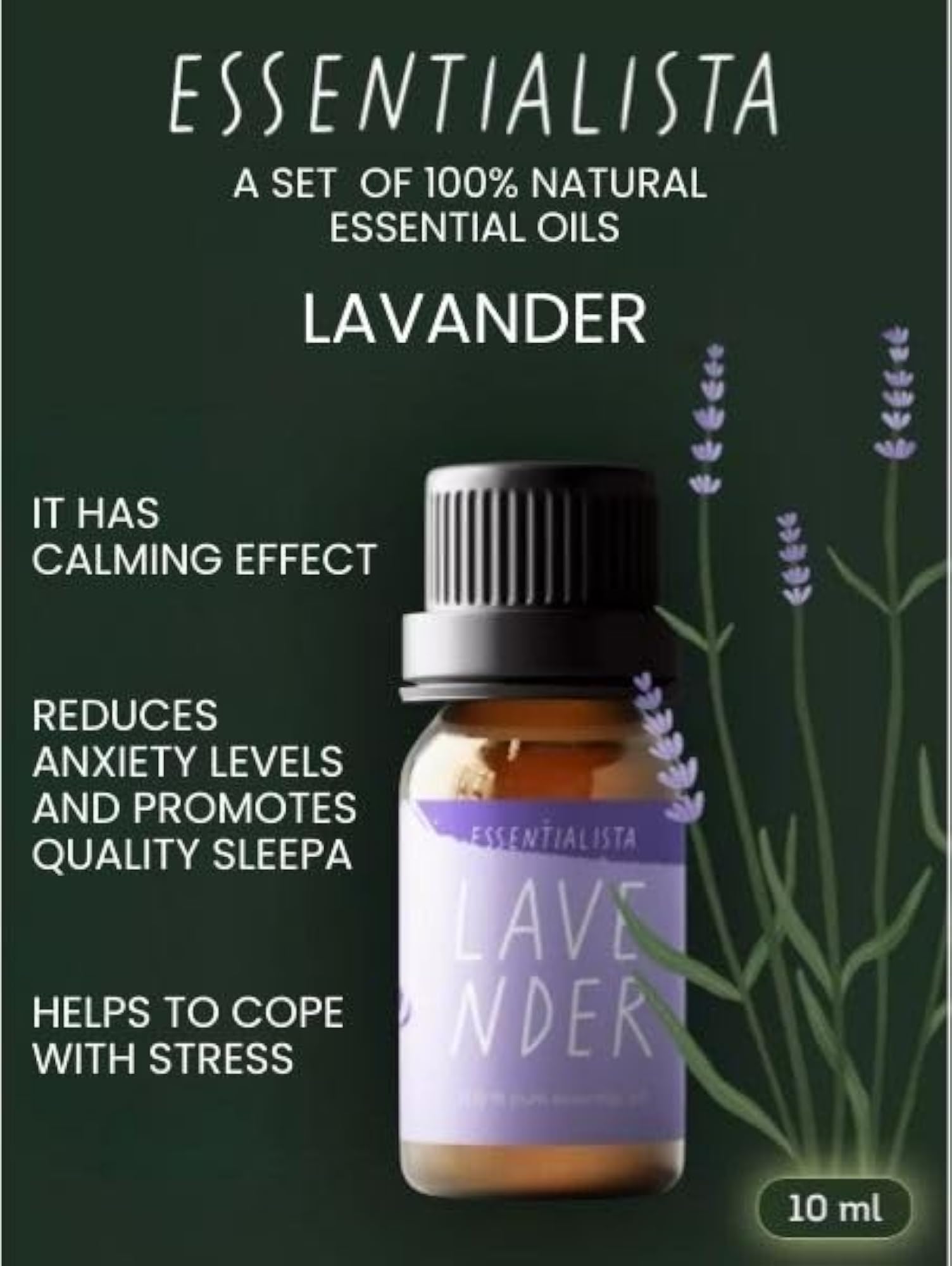 Essential Oil Set, 3 Bottles, 100% Pure