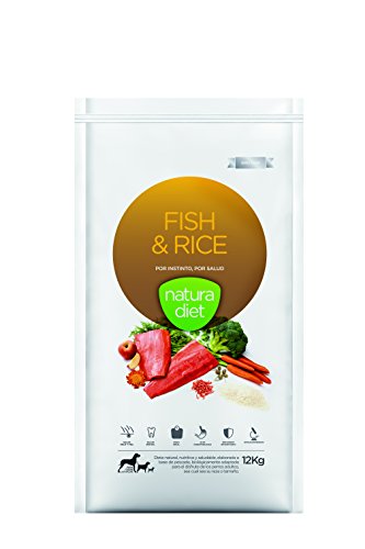 Natura Diet – Pienso para perros adultos Natura Diet pescado y arroz. 12 Kg