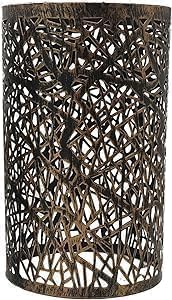 Easy Fit Wire cage Frame Open Style Pendant Light Shade Metal Cage Drum Lampshade Ceiling Pendant Lamp with Free Reducer Plate (Style 38) — image 1