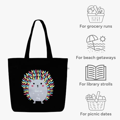 Eco Right Borsa Da Spiaggia Grande Con Cerniera E Tasche Interne Borsa Da Spiaggia In Cotone | Borsa Shopping In Tela Shopper Borsa Da Donna, Borsa E Borsa Da Viaggio Ragazze - 10