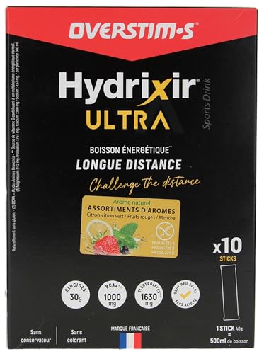 Hydrixir Ultra Overstims sticks de poudre énergétique isotonique endurance