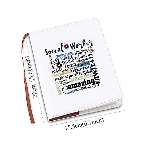 LQRI Social Worker Gift MSW Graduation Leather Notebook Social Worker Thank You Gift Coworker Journa