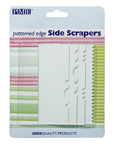 Pme Side Scrapers-Patterned Edge Plastic Set Of 4, Standard #TOP26