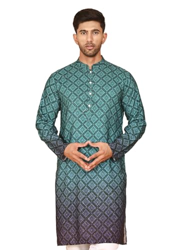Image of Jompers Men's Ombre Pure Cotton Straight Kurta