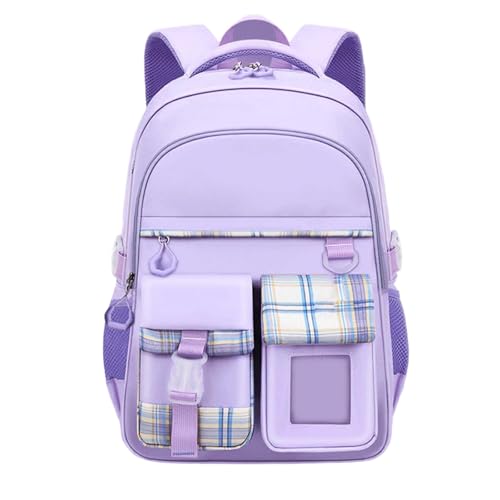 Sac à dos enfant lilas doux avec protection dorsale pour grandir sereinement