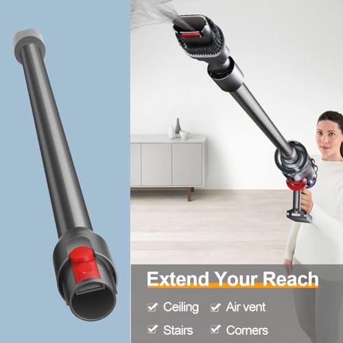 MOPEI Saugrohr für Dyson V12 Detect Slim & V9 Motorbar Staubsauger, 74CM (Grau)