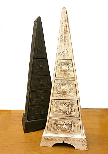 バリ島　ハンドメイド　三角タンス　大型 Amazon｜バリ家具 原人の三角タンス たんす 白 収納 H.80cm アジアン