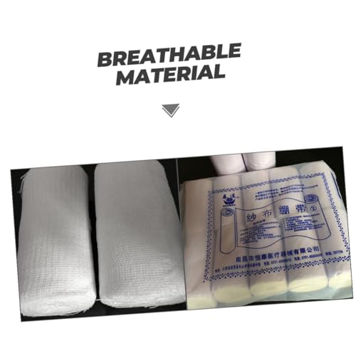 10 unidades de vendas de gasa conformable 8x600cm para compresión, vendajes desechables para primeros auxilios en deportes y cuidado de heridas de emergencia miniatura 4