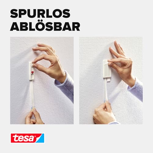 tesa Powerstrips Tapete & Putz - 1 kg - 3 x 6 doppelseitige Klebestreifen – Ansicht 6