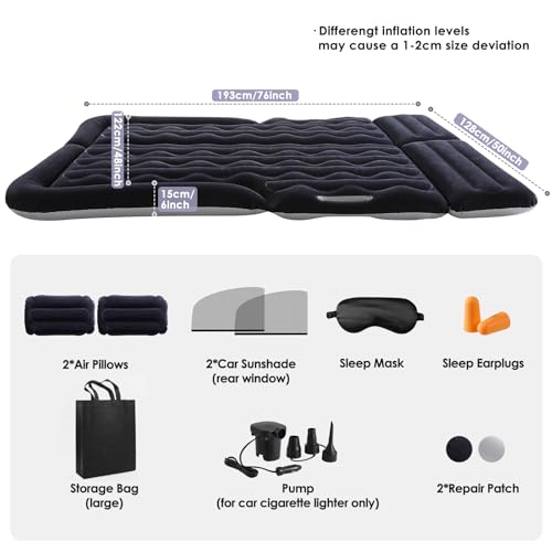 Eooqi Inflatable Car Air Mattress