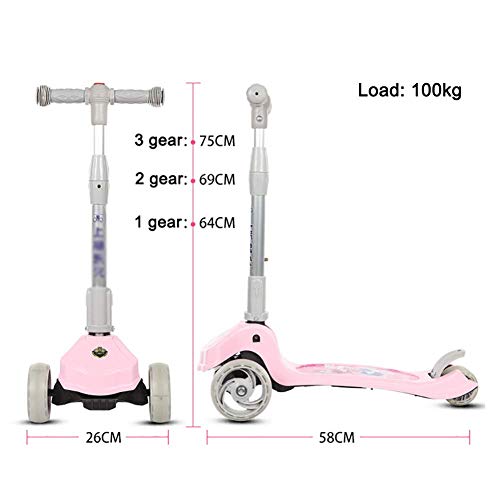 Learn More About PLLP Child Foldable Scooter-Scooter Kick Folding Pink Kick for Kids, Adjustable Ext...