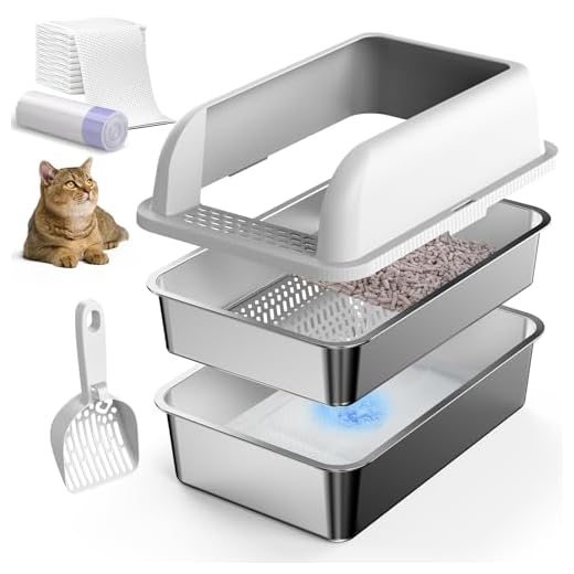 XL Enclosed Stainless Steel Litter Box