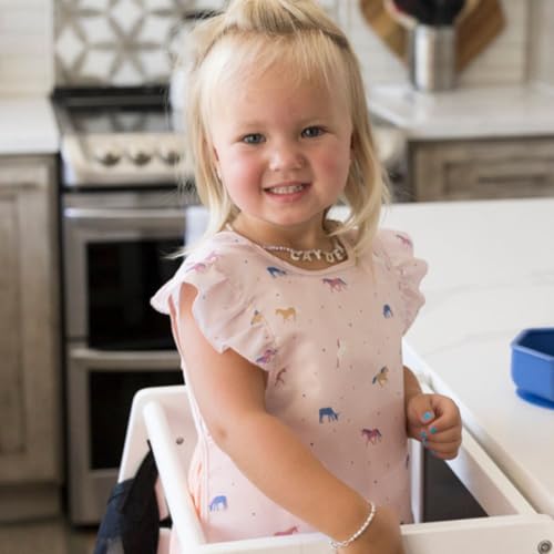 Image of Tiny Twinkle Mess Proof Baby Bib for Girls | Waterproof Toddler Bib for Eating | Baby Apron for Feeding | Machine Washable | Perfect Shower Gift (Unicorn Confetti, 6-24M)