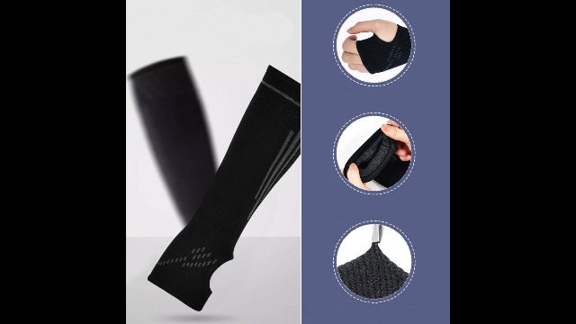 Parabraccia Per Pallavolo - Manicotti Elastici Con Strisce In Silicione, Taglia M, Neri, Per Uomo E Donna