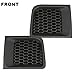 PIT66 Bumper Cover Grille, Compatible with 2015 2016 2017 Jeep Renegade Front Left & Right Black
