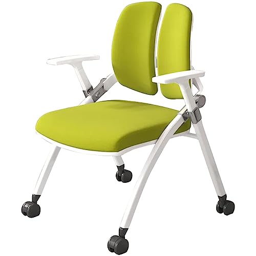 Chaise de bureau pliante avec roulettes et dossier ergonomique pour salle de réunion
