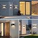 vatato 24W Außenwandleuchte mit Bewegungsmelder, IP65,3000K Warmweiß LED Wandleuchte Außen/Innen Aluminium, Einstellbarer Lichtstrahl außenlampe mit bewegungsmelder für Flur/Weg (Dunkelgrau)