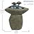 Alpine Corporation USA1393 Outdoor Floor Vintage Pedestal Lotus Rock Water Fountain, Soothing Pedestal Waterfall, 30", Brown