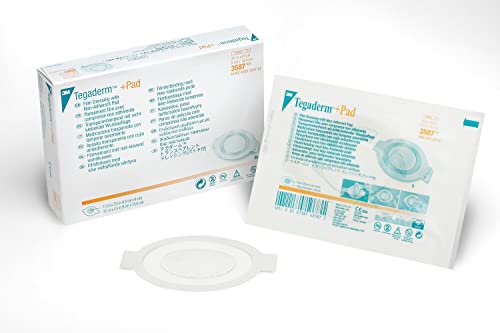 3M™ Tegaderm™ +Pad Film Dressing With Non-Adherent Pad 3587, Oval, Dressing 3 1/2 In X 4 1/8 In, Pad 1 3/4 In X 2 3/8 In #TOP7