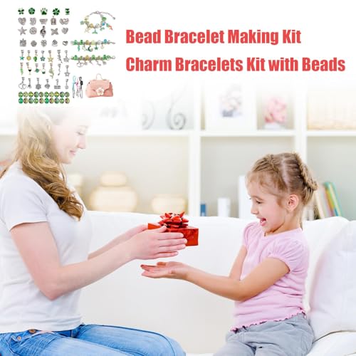 Kit para hacer pulseras de perlas de aleación, suministros y dijes para fabricación de joyas 5