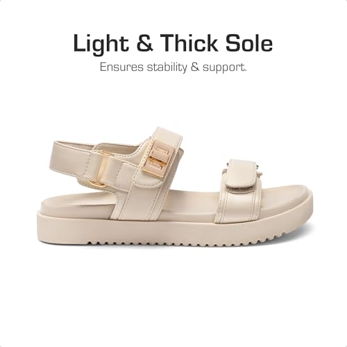 Image of DREAM PAIRS Girls Sandals Casual Open Toe Two Adjustable Strapped Sandals with Hook and Loop for Little Kid /Big Kid