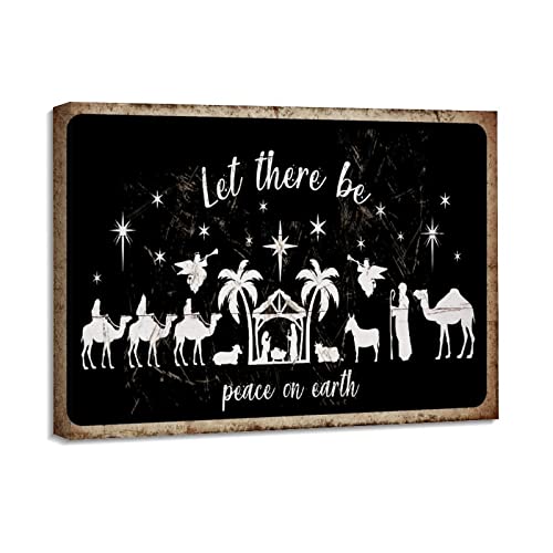 Let There Be Peace On Earth tableau Noël et décoration murale salon toile