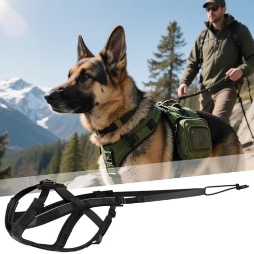 Zughundegeschirr,Reflektierendes Laufgeschirr Für Hunde | Komfortables Verstellbares Gurtzeug Für Schlitten Training Outdoor Aktivitäten