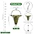 giole 9.7ft Rain Chain, Rain Chain for Outside with 10 Funnel Shaped Cups Adjustable Metal Chain Rain Catcher Chain for Gutters, Eaves, Drains, Replacement Downspouts (Green)