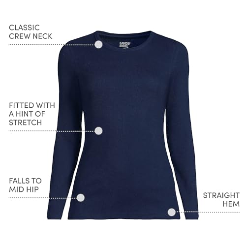 Image of Lands' End Women's Cotton Rib Knit T-Shirt
