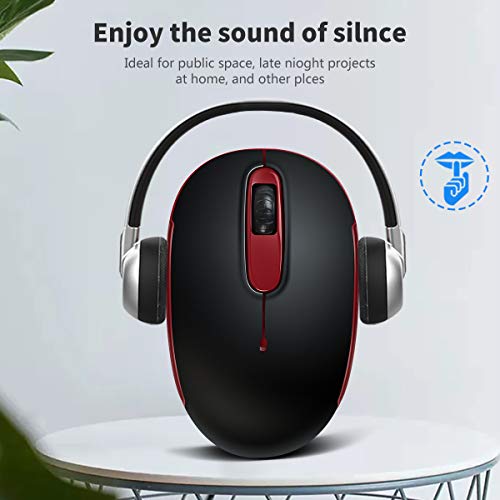 WERPOWER Computer Wireless Mouse, 2.4G Slim Portable Laptop Mice Optical Mouse with USB Nano Receiver DPI 1200- Fit Your Hand Nicel. – Bild 4